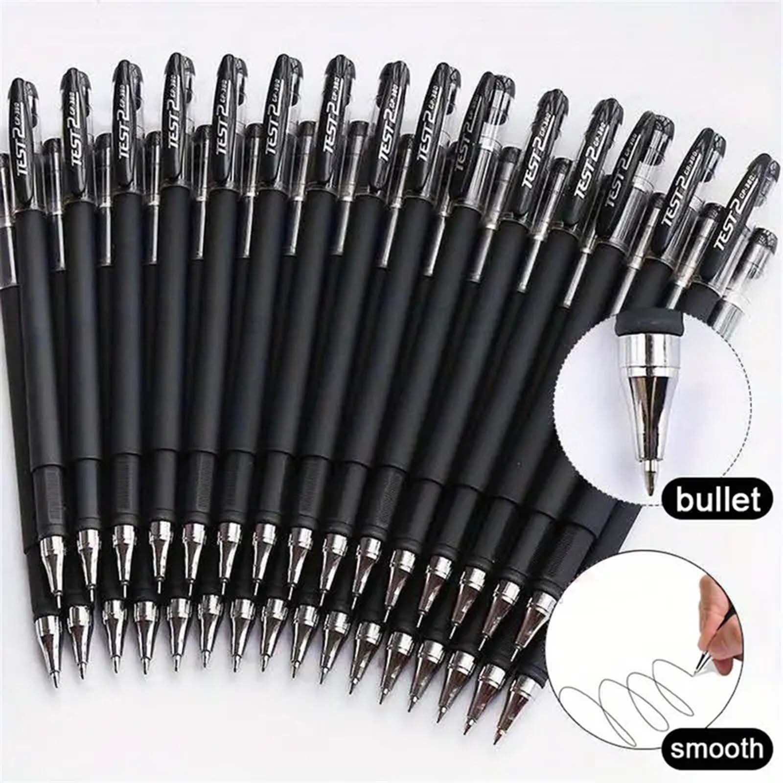 72pcs Black Ballpoint Pens 0.5mm Smooth Writing Office School Exam Pens