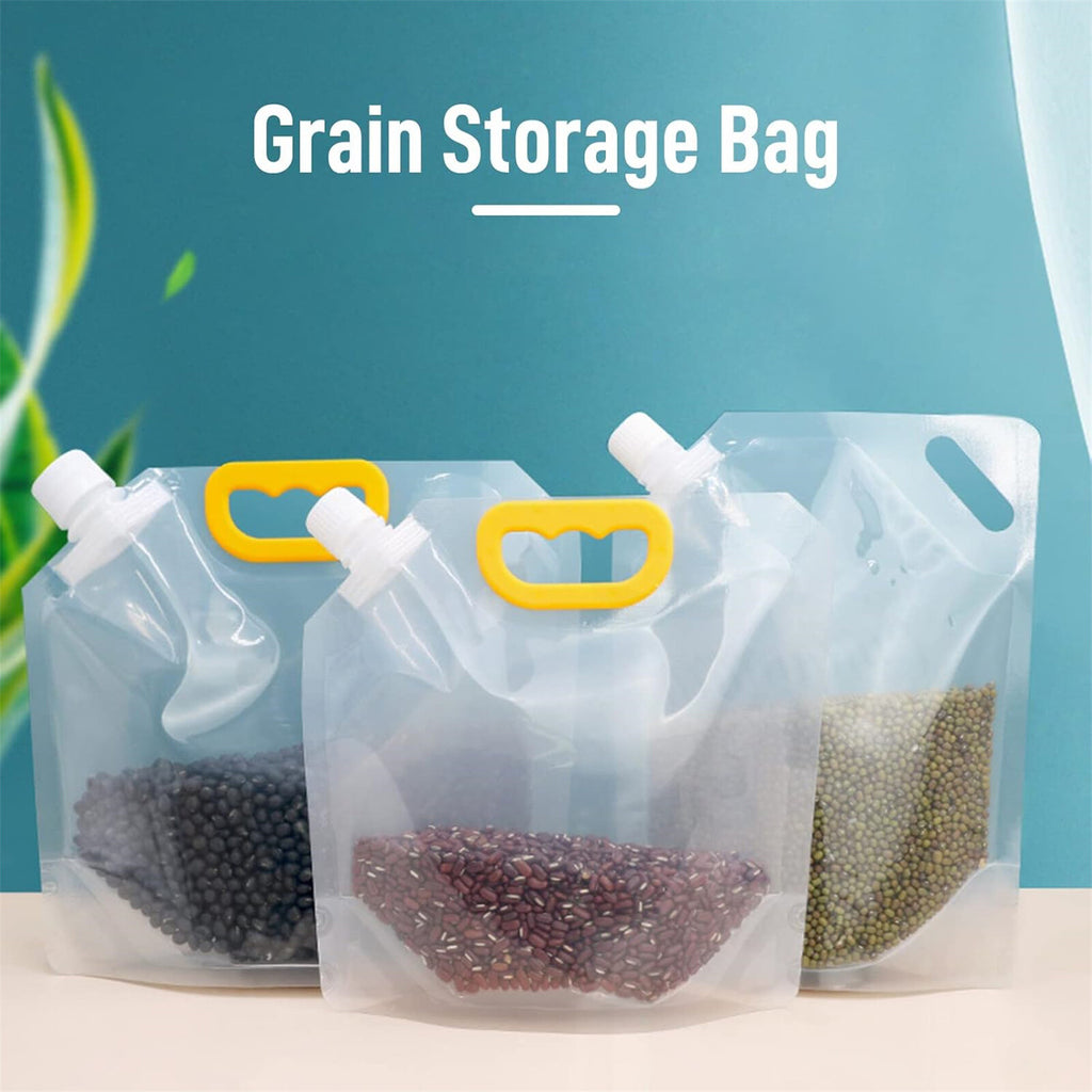 10pack Cereals Grain Moisture-proof Sealed Bag Transparent Grain Storage Bag AUS