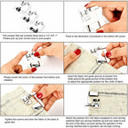 3Pcs Wide Rolled Hem Presser Foot Set – Snap On Hemmer Feet for Domestic Sewing Machines