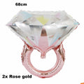 Diamond ring balloon inflated size 68 x 61 cm