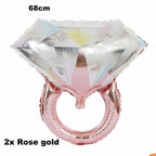 Diamond ring balloon inflated size 68 x 61 cm