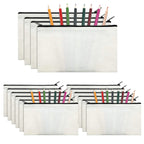10pcs Canvas Makeup Bags with Zipper | Blank DIY Cosmetic Pouches Pencil Cases