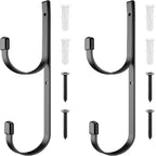 2/4pcs Pool Pole Hanger Hooks | Aluminum Wall Mount Holder for Pool Tools & Accessories