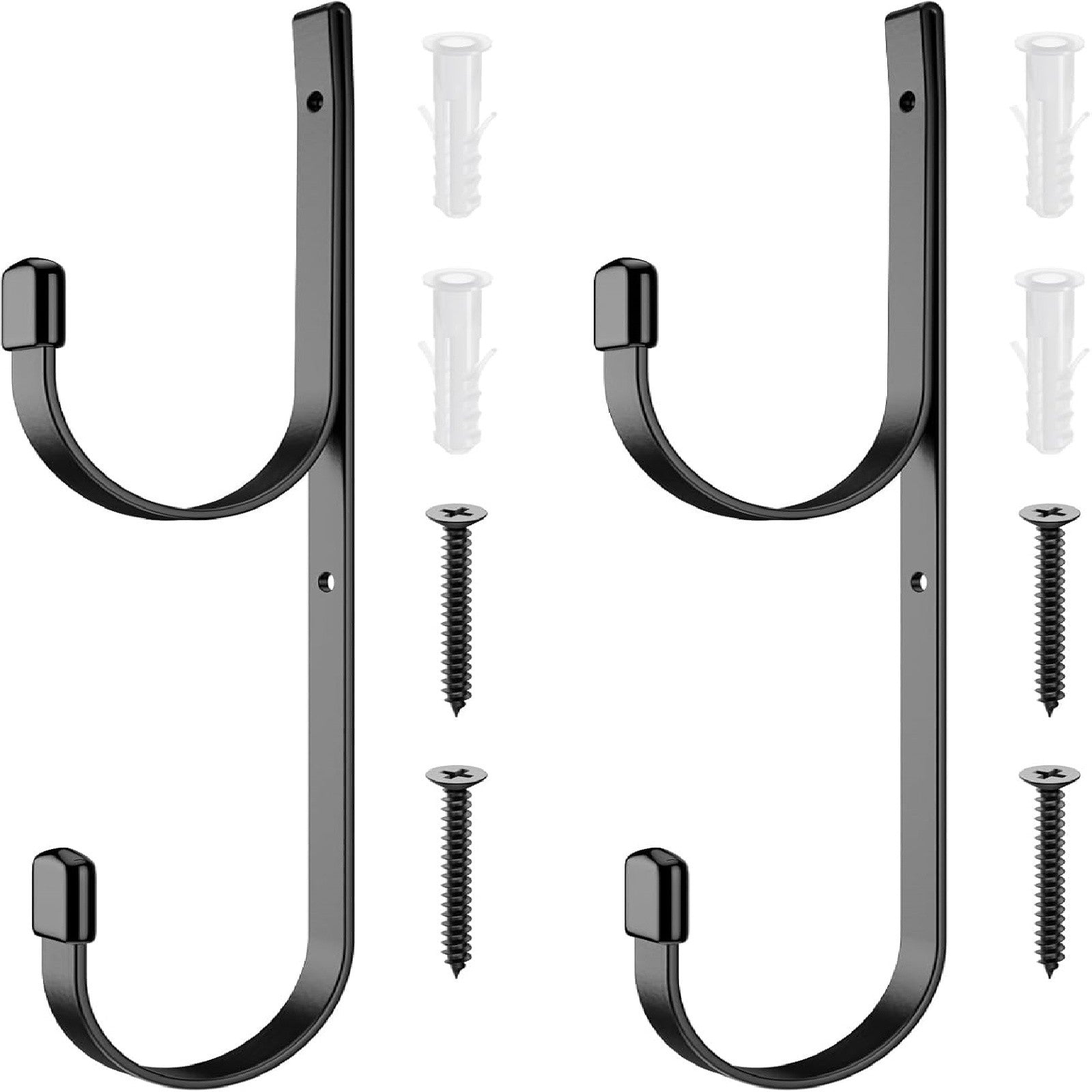 2/4pcs Pool Pole Hanger Hooks | Aluminum Wall Mount Holder for Pool Tools & Accessories