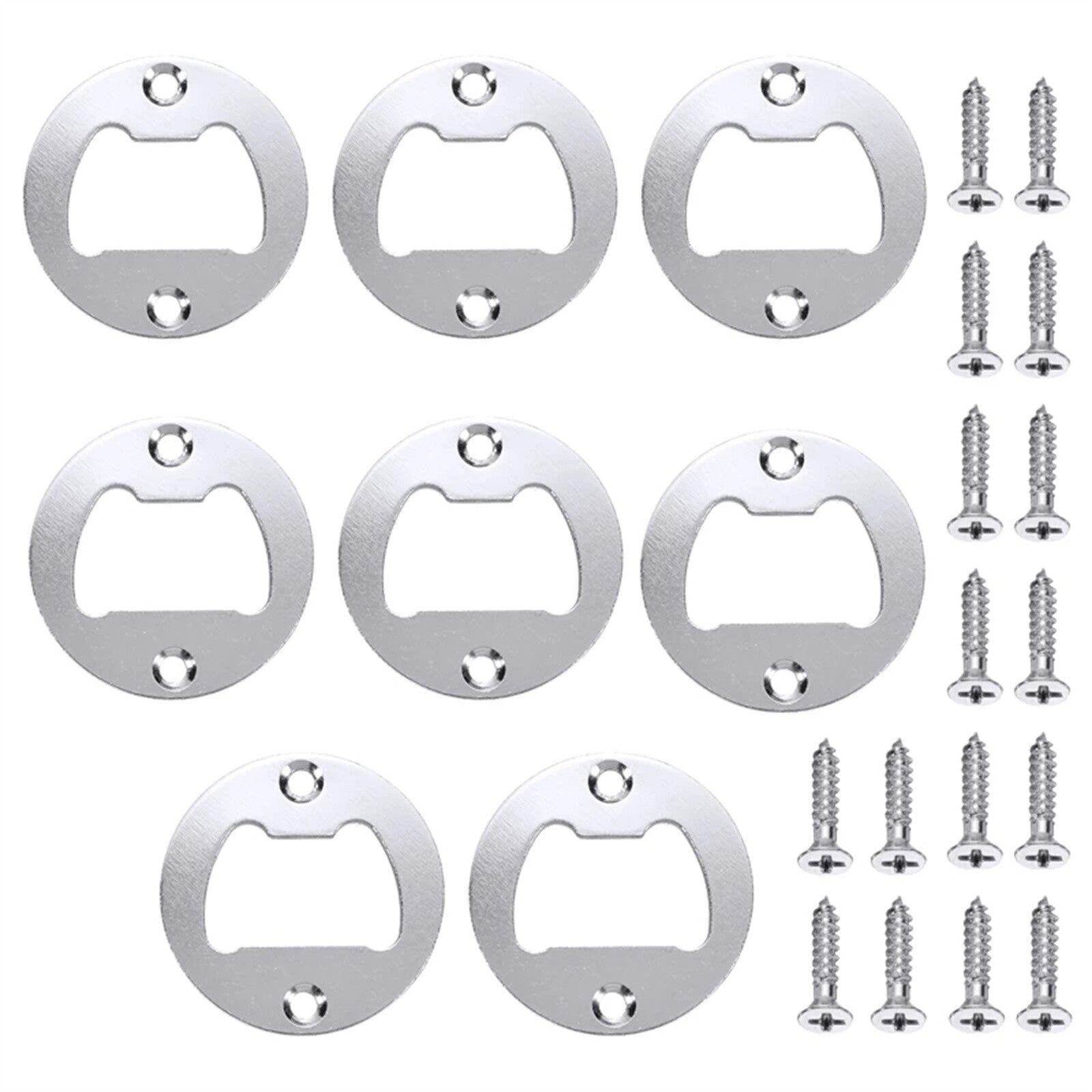 96PCS Round Bottle Opener Insert Kit with 192 Screws