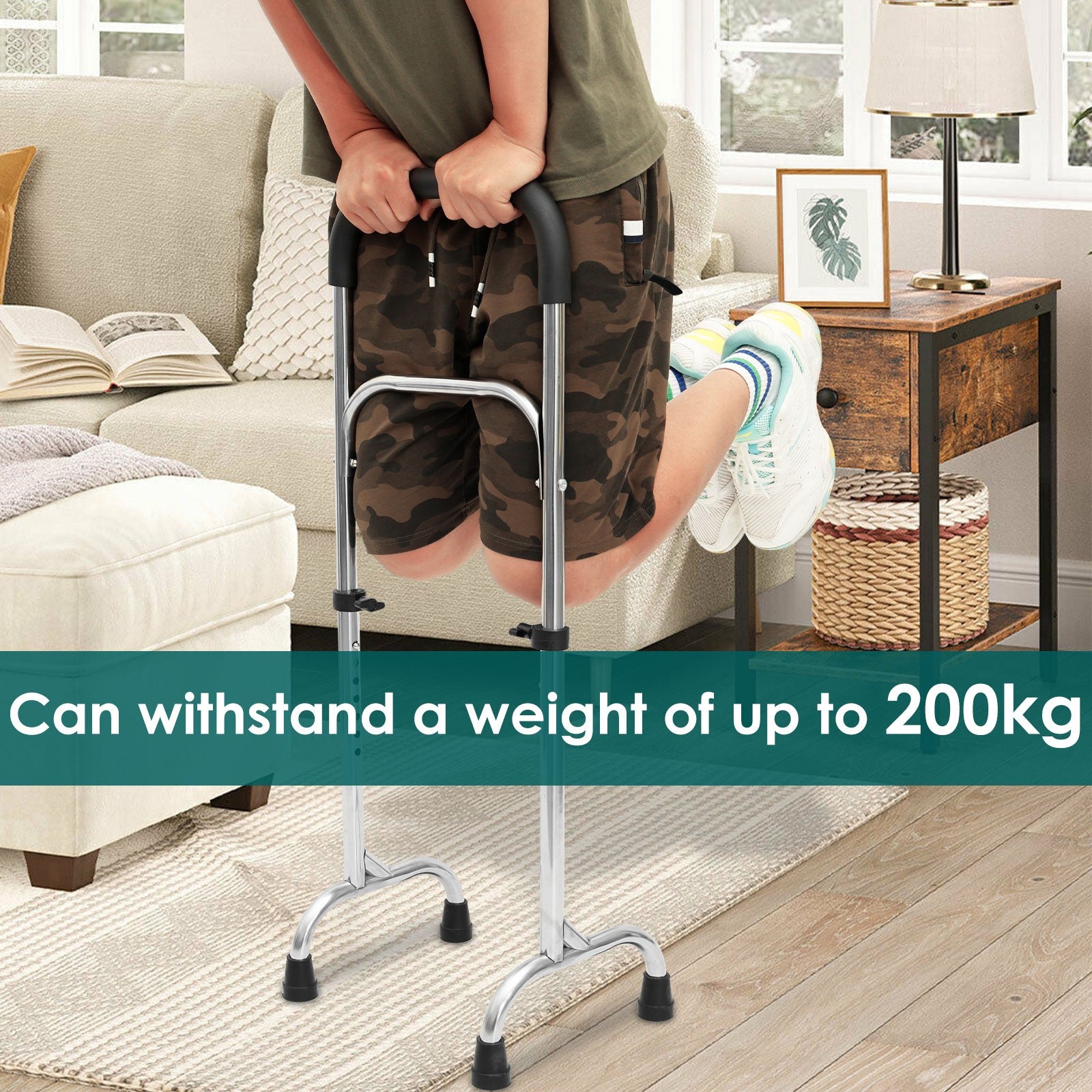 Senior Mobility Standing Aid Adjustable Height Elderly Stand Assist Support Device Non-Slip Walking Aid
