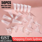 50PCS Clear Lip Gloss Squeeze Bottles 8ml - Empty Lip Balm Tube Containers with 6 Funnels