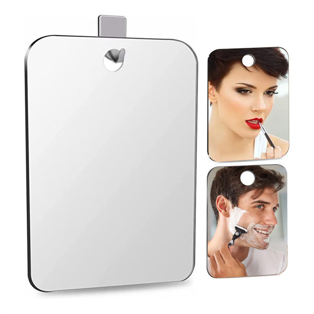 Anti-Fog Shower Mirror – Fogless Shaving Mirror for Bathroom (17 × 13cm)