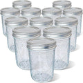 12PCS 500ml Glass Mason Jars with Airtight Lids Wide Mouth Preserving Jars