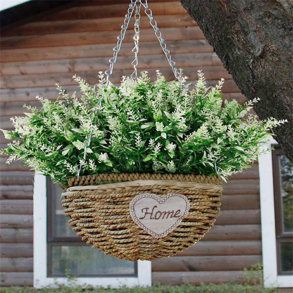 30PCS Artificial Lavender Flowers – UV Resistant Outdoor Faux Plants Garden Decor