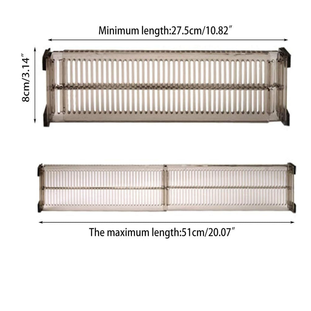 2 Pack Expandable Drawer Dividers – Adjustable Storage Organizer for Kitchen, Closet and Home Drawers