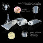 50PCS Clear Lip Gloss Squeeze Bottles 8ml - Empty Lip Balm Tube Containers with 6 Funnels