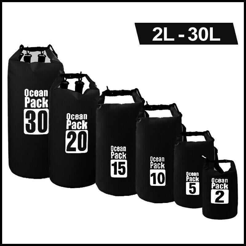 Waterproof Dry Bag Sack | Roll Top Outdoor Bag for Fishing Camping Kayak Canoeing 2/5/10L