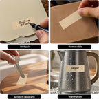 Small Kraft Blank Label Sticker Name Labels Kitchen Food Book Stationary Jar AU