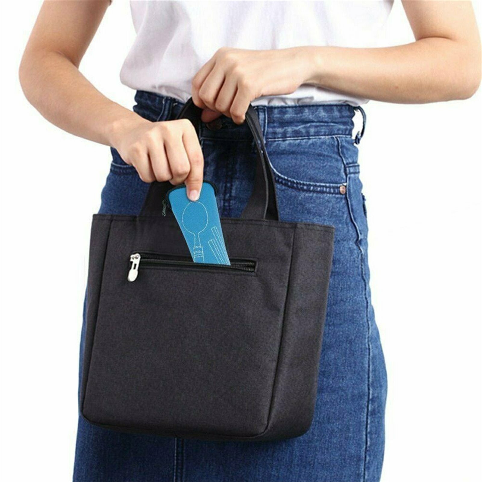 12PCS Camping Cutlery Set Stainless Steel Portable Travel Tableware with Carry Bag