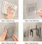 6PCS Wall Mounted Slipper Rack Holder Aluminum Bathroom Shoe Organizer Hooks