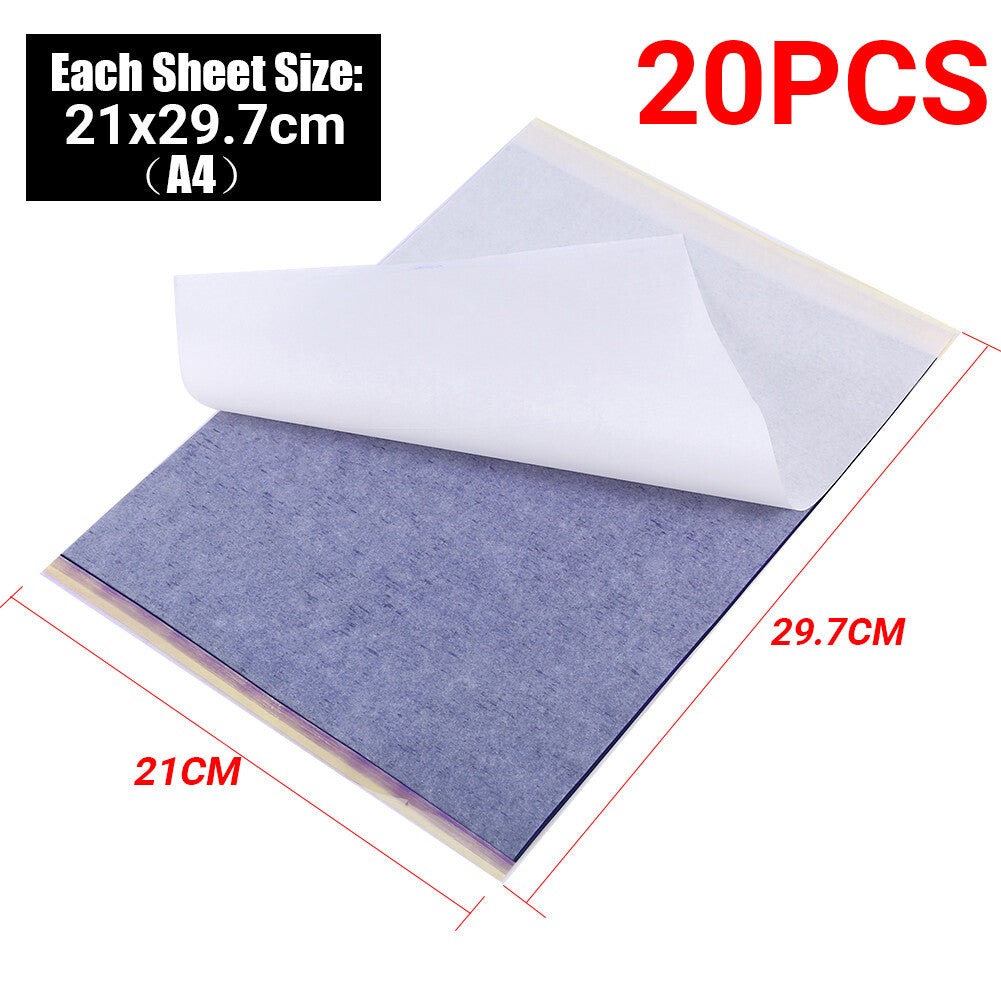 40PCS Tattoo Transfer Paper A4 Thermal Stencil Carbon Tracing Paper Kit
