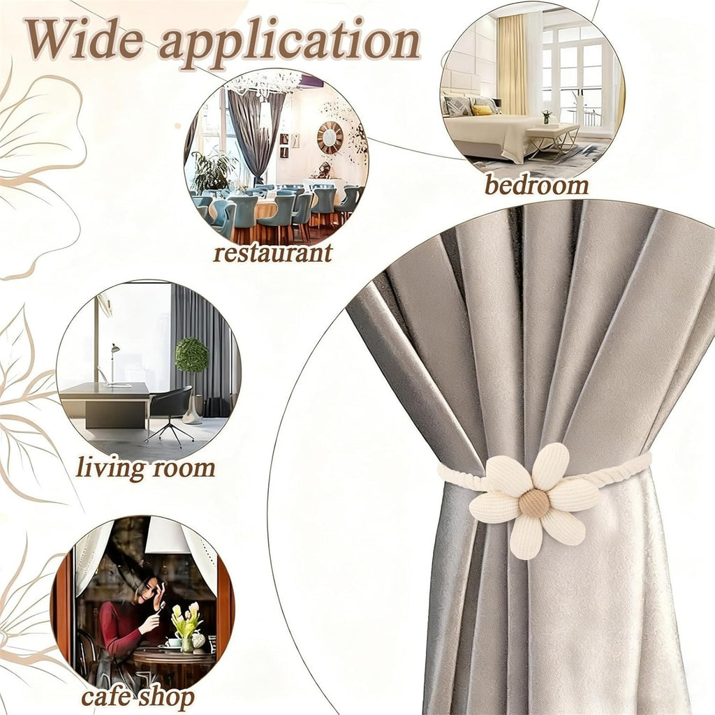 Magnetic curtain tiebacks full product view