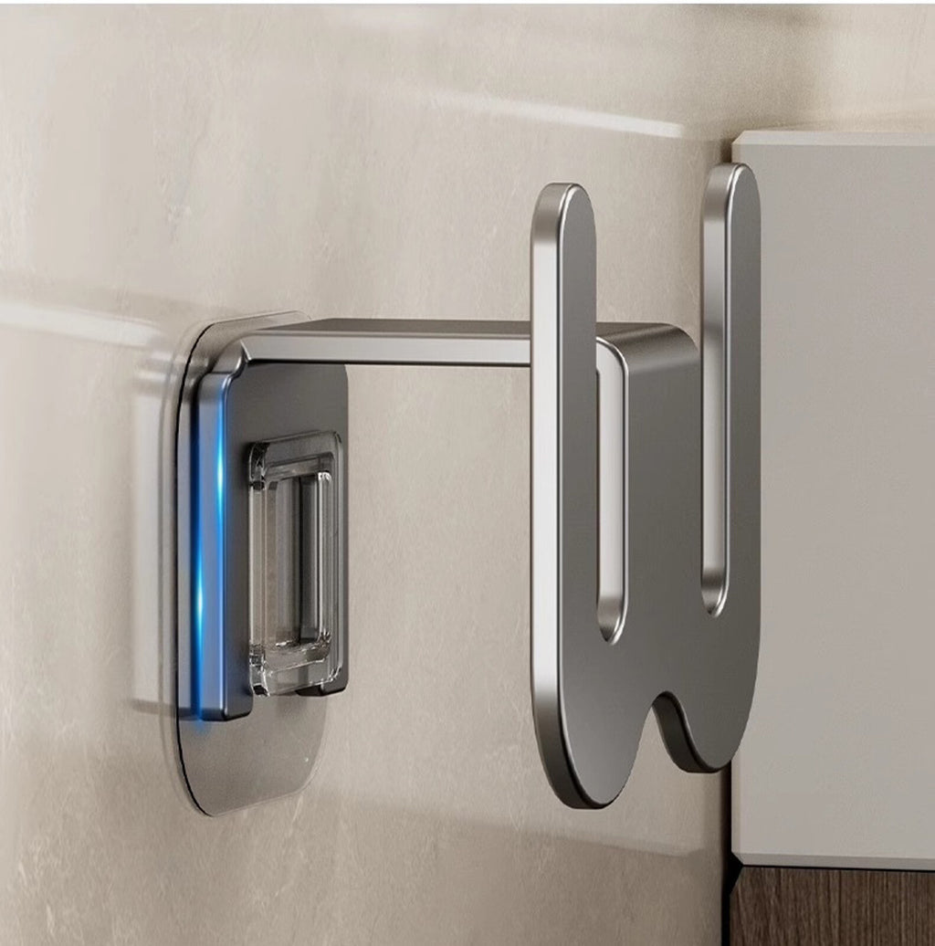 6PCS Wall Mounted Slipper Rack Holder Aluminum Bathroom Shoe Organizer Hooks
