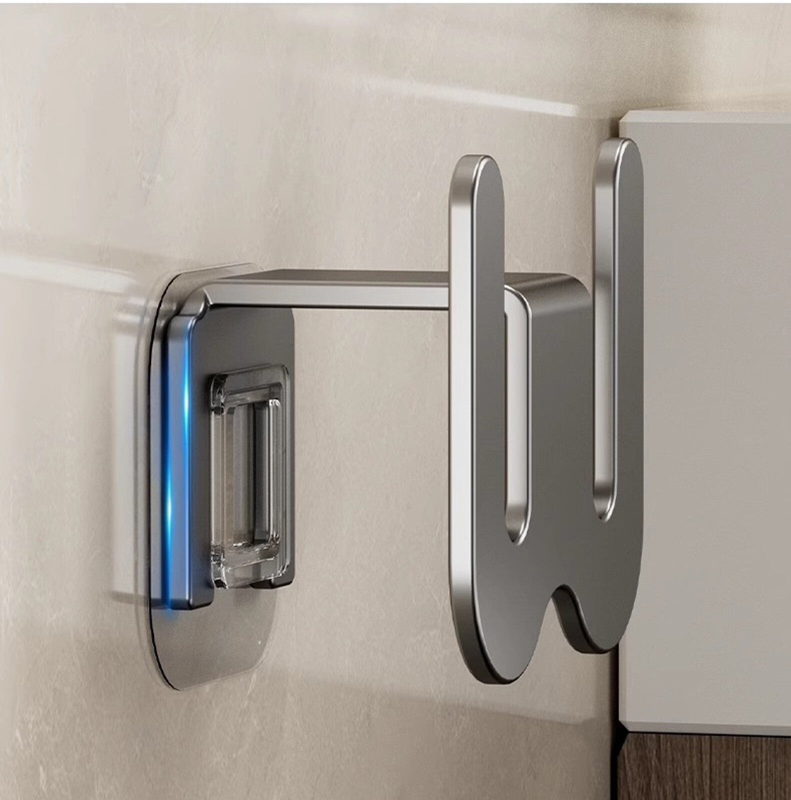 6PCS Wall Mounted Slipper Rack Holder Aluminum Bathroom Shoe Organizer Hooks