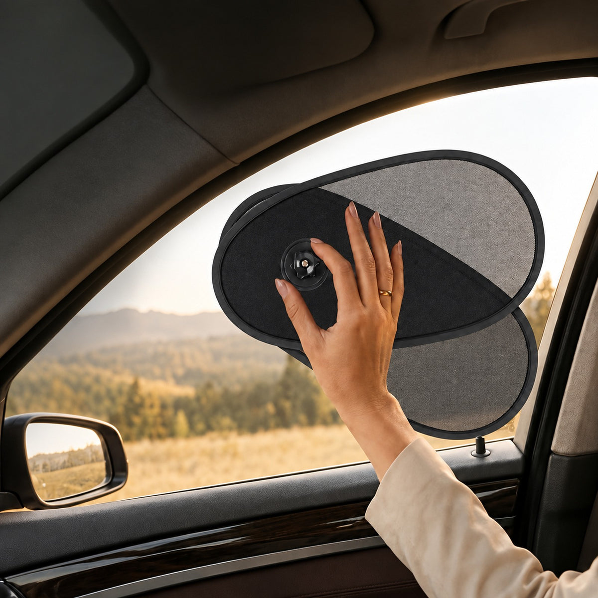 Foldable Car Side Window Sunshades Suction Cup Sun Visors 360° Rotatable Heat AU