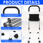 Senior Standing Assist Mobility Aid Adjustable Height Elderly Stand Support Handle Non-Slip Base