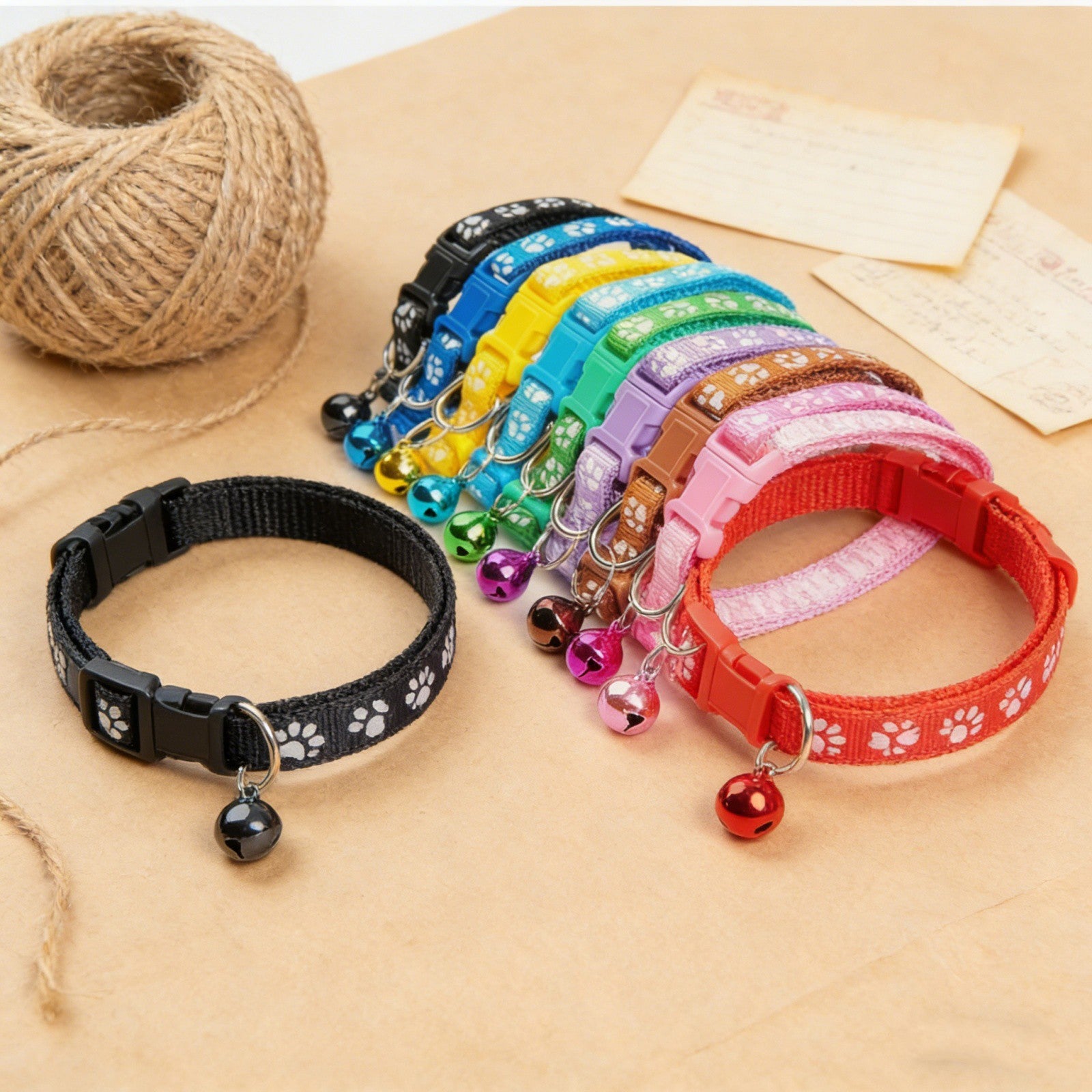 10pcs Puppy ID Collars with Bell | Adjustable Whelping Collars for Dogs & Cats