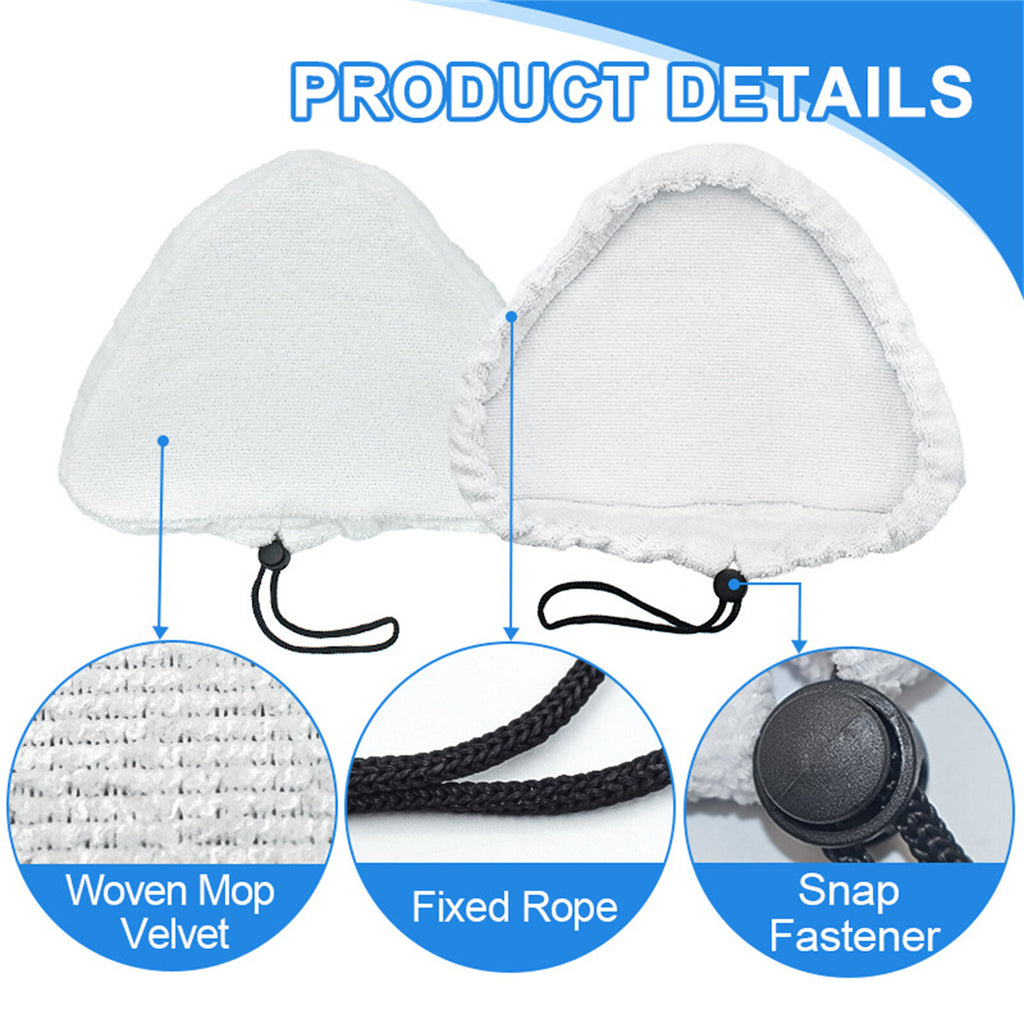 Steam Mop Replacement Pads Microfibre Washable Cleaning Cloths (1–12 Pack)