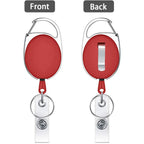 18pcs Retractable Badge Holder Keychain | ID Card Reel Clip Lanyard with Carabiner