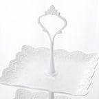 3 Pack 3 Tier Cake Stand – White Plastic Cupcake and Dessert Display for Weddings, Parties and Afternoon Tea