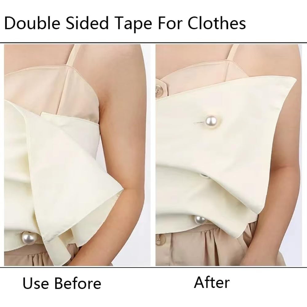2 Rolls Heavy Duty Double Sided Fabric Tape 2 Inch × 16.4FT Clear Mounting Tape