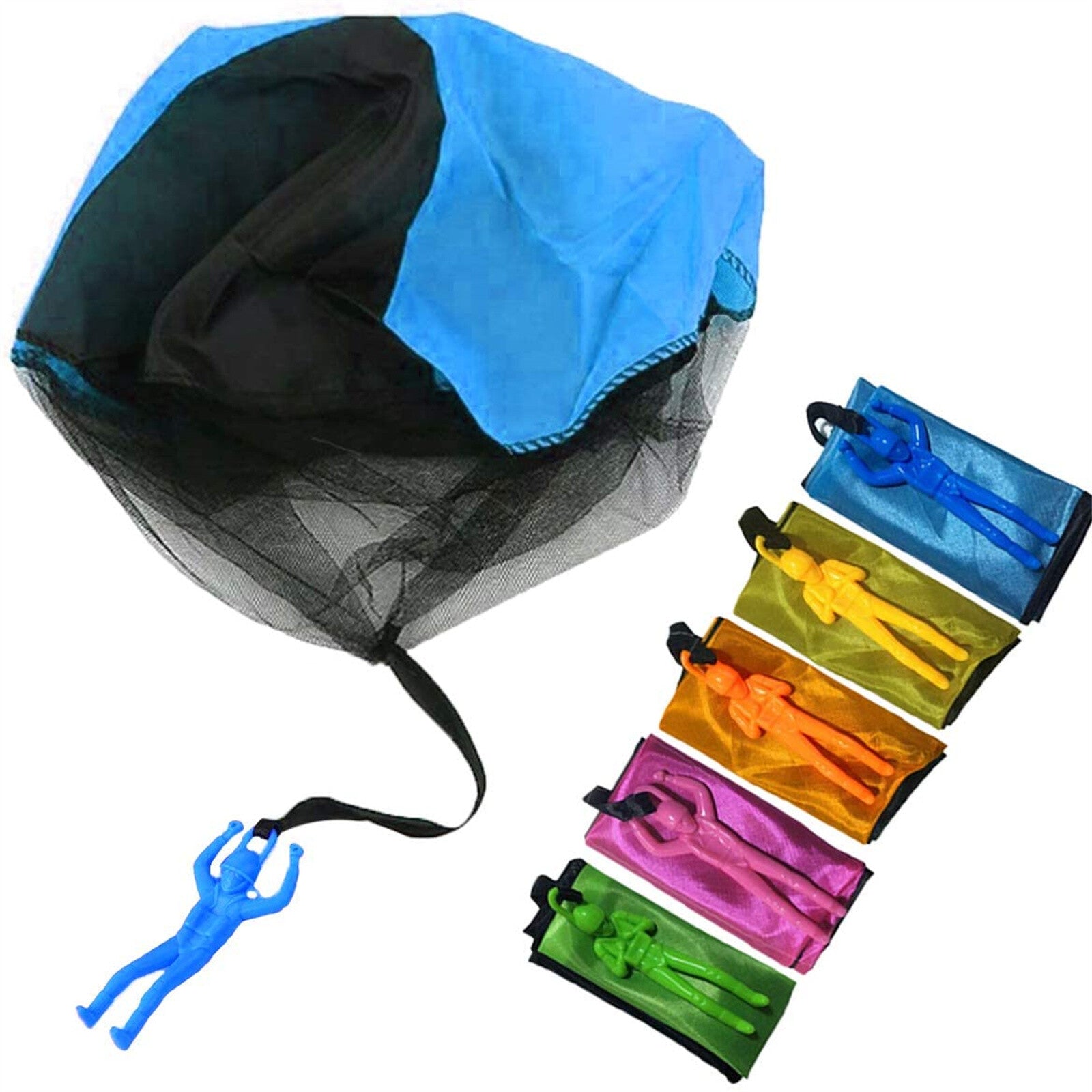 10pcs Mini Soldier Parachute Toys | Hand Throw Outdoor Flying Game for Kids