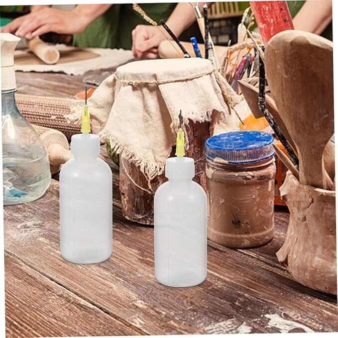 5PCS 50ml Needle Oiler Bottle Precision Glue Applicator Squeeze Dispenser Bottles