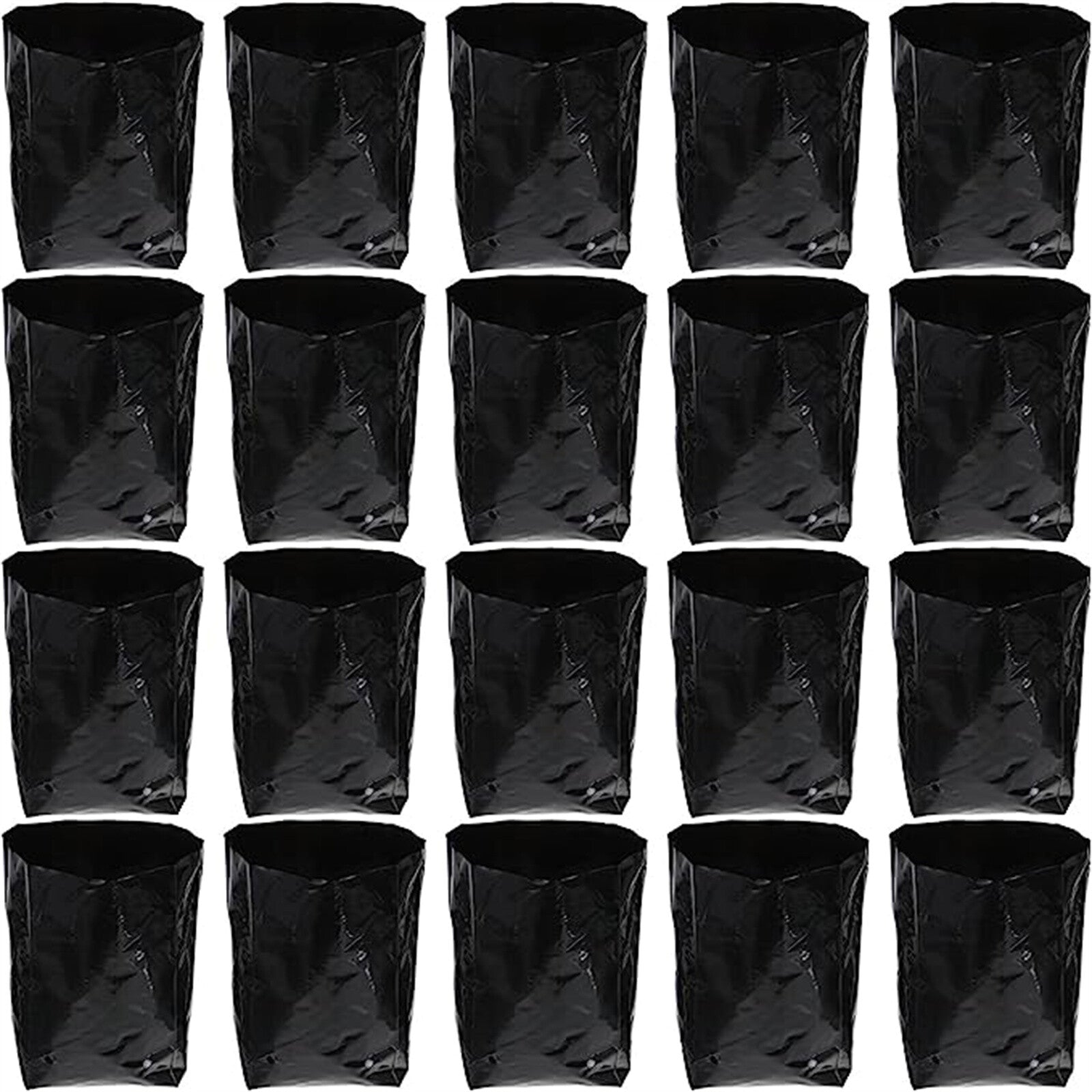 300PCS Plant Grow Bags with Breathable Holes - PE Seedling Nursery Bags in 3 Sizes