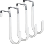 8PCS Adjustable Long Over The Door Hanger Front / Back Door Hook Organizer AU8PCS Adjustable Over The Door Hooks - Long Front and Back Door Hanger OrganiserS