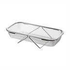 Vegetable Strainer Drainage Basket Stainless Steel Expandable Over Sink Colander