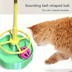 Cat Spinning Wheel Toy Interactive Cat Toy Self Amusement Plush Mouse Indoor Pet