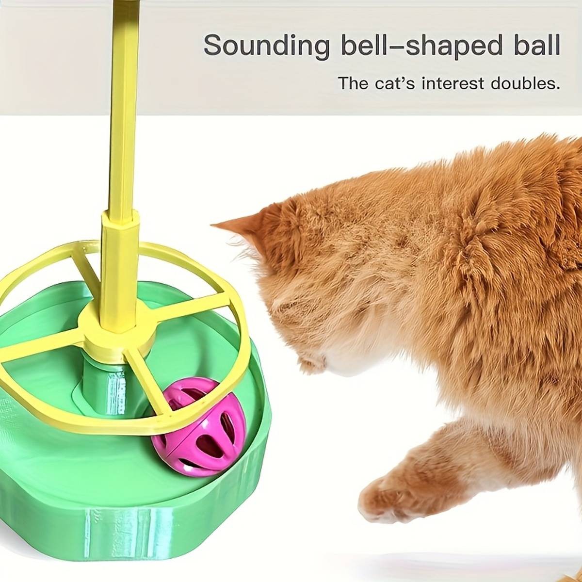 Cat Spinning Wheel Toy Interactive Cat Toy Self Amusement Plush Mouse Indoor Pet