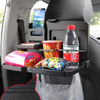 Car Backseat Organizer with Foldable Tray | Multi-Function Storage Holder