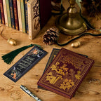 Burgundy notebook, bookmark and pen from the stationery advent calendar