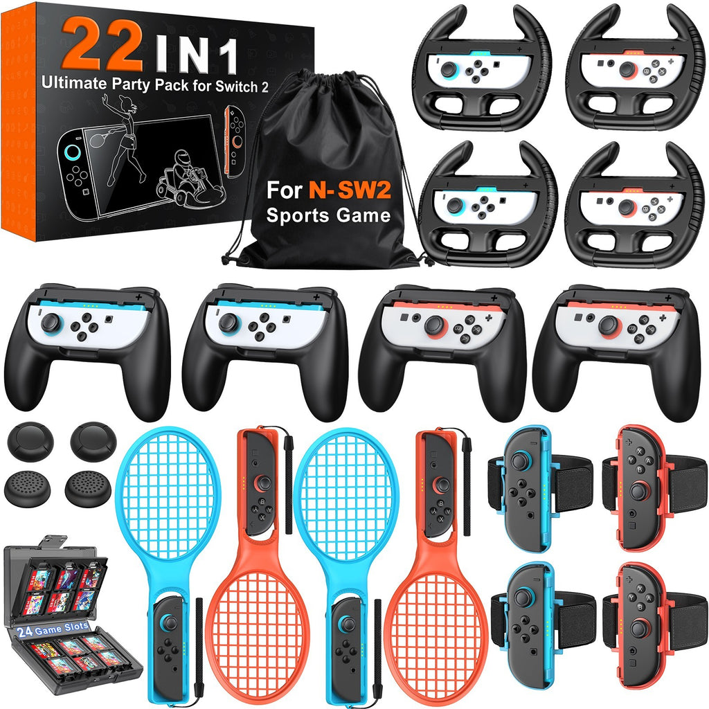 22 in 1 Family Party Kit Sports Accessories Bundle for Nintendo Switch 2 2025