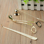 3pcs Stainless Steel Candle Care Tool Set | Wick Trimmer Snuffer & Hook Kit