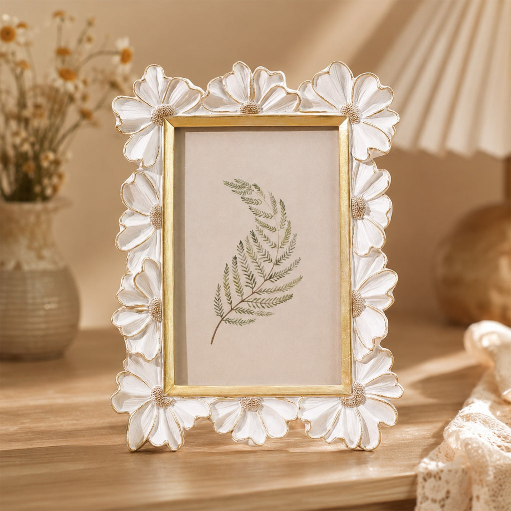 2pcs Resin Flower Photo Frame Art Projects Display Table Stand Office Home Decor