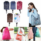 5Pcs Random Grocery Storage Handbag Foldable Key Chain Tote Pouch Shopping Bags