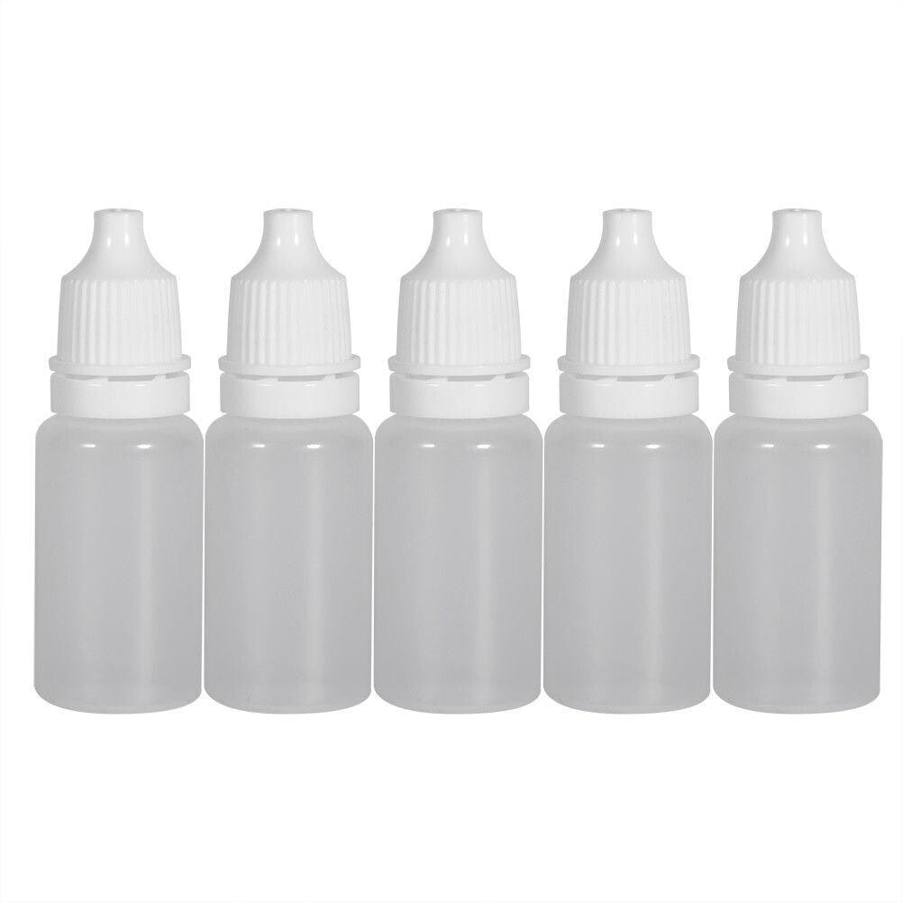 100 Pack 5ml Empty Plastic Dropper Bottles – Clear Squeezable Liquid Containers for Oils, Paints and DIY Use