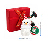 Christmas dog toy size guide – plush snowman approx. 18 cm tall by 10 cm wide