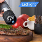Electric Salt and Pepper Grinder – Battery Powered Spice Mill with Adjustable Coarseness (1 or 2 Pack)