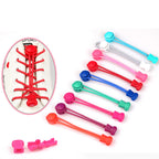 No Tie Elastic Shoelaces Lock System Running Sneakers Trainers Quick Lock Laces