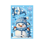 Christmas Window Stickers Winter Snowman Santa Claus Snowflake Elk Static OD
