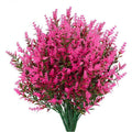 30PCS Artificial Lavender Flowers – UV Resistant Outdoor Faux Plants Garden Decor